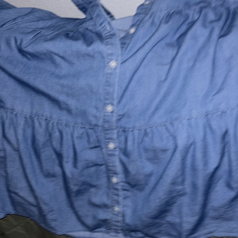 Time and Tru women’s denim style blouse sz large - Picture 2 of 7